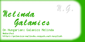 melinda galanics business card